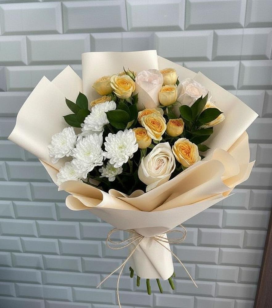 Букет цветов из: Розы и Хризантемы в Фельдмаршальском