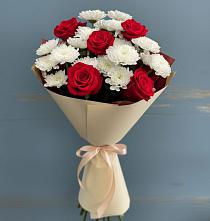 Букет цветов из:  Розы и Хризантемы в Фельдмаршальском