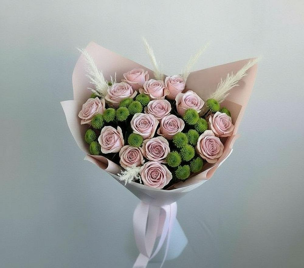 Букет цветов из: Розы и Хризантемы в Фельдмаршальском