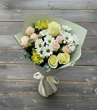 Букет цветов из:  Альстромерии, Розы и Хризантемы в Фельдмаршальском