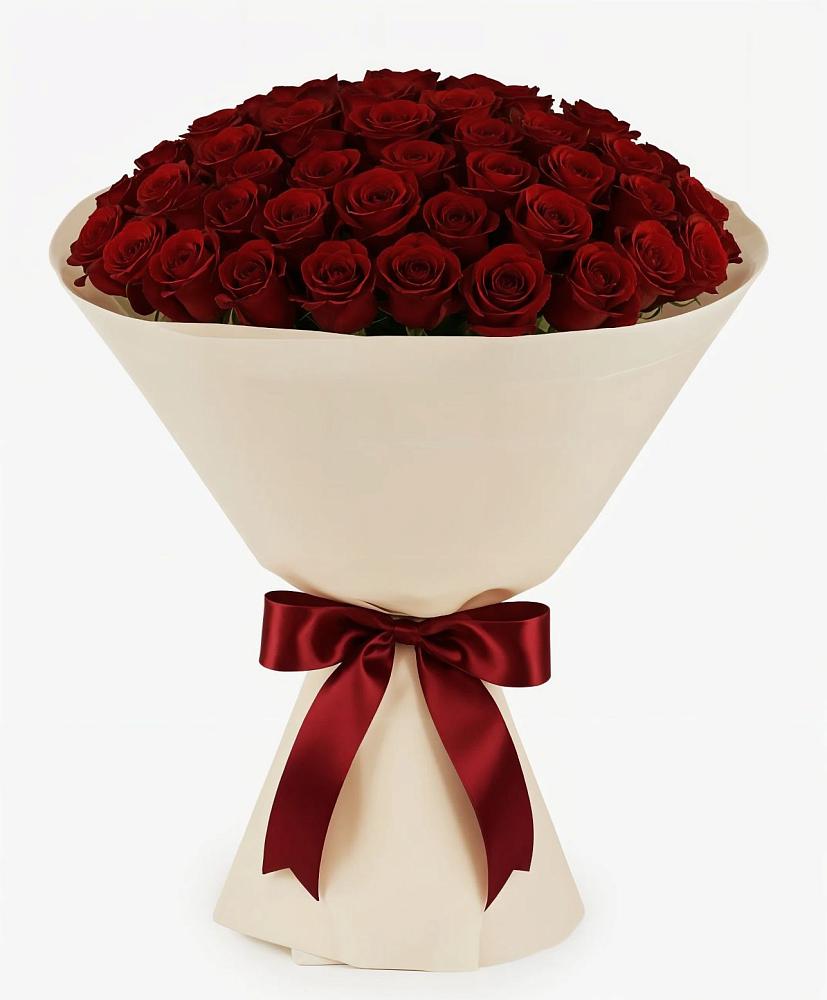 Букет 101 Бордовая роза Блэк Бакарра в Фельдмаршальском